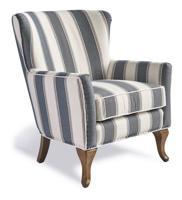 Rivièra Maison Fauteuil 'Cavendish', kleur Blue Stripe - thumbnail