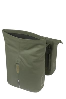 Basil Dubbele fietstas city mik 28 - 32 liter - moss green