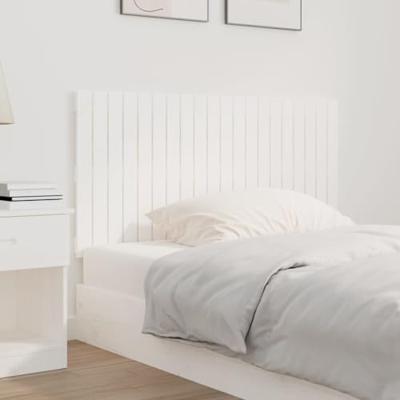 Wandhoofdbord 127,5x3x60 cm massief grenenhout wit