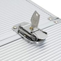 Pilotentrolley 47x39x27 cm aluminium zilverkleurig - thumbnail