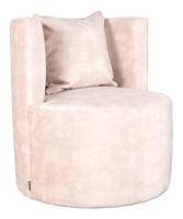 LABEL51 Fauteuil Evy - Naturel - Velours - 65 cm - thumbnail