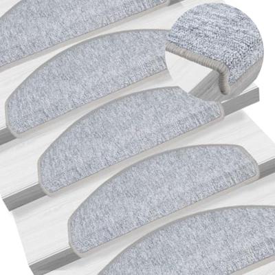 VidaXL 15 st trapmatten 65x24x4 cm lichtgrijs
