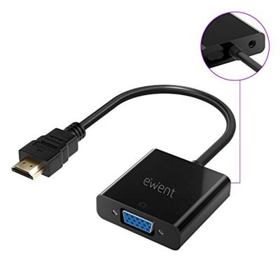 Adapter HDMI naar VGA met Audio Ewent AISCCI0306 EW9864 0,23 m Zwart