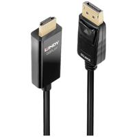 LINDY 40927 DisplayPort-kabel HDMI Aansluitkabel DisplayPort-stekker, HDMI-A-stekker 3.00 m Zwart - thumbnail