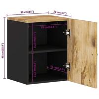 Badkamerwandkast 38x33x48 cm massief mangohout - thumbnail