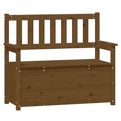Bankje 112,5x51,5x96,5 cm massief grenenhout honingbruin