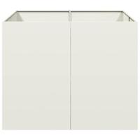 Plantenbak 100x100x80 cm staal wit - thumbnail