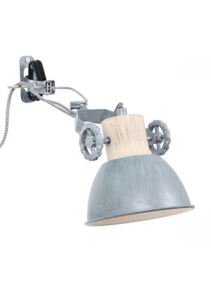 Steinhauer KlemspotGearwood zinkgrijs met hout - 2752GR Steinhauer KlemspotGearwood zinkgrijs met hout - 2752GR