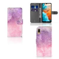 Hoesje Huawei Y6 (2019) Pink Purple Paint | Portemonnee hoesje - thumbnail