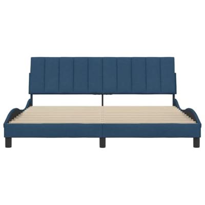 Bedframe zonder matras "Hanko" stof blauw 180x200 cm
