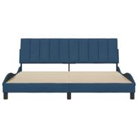 Bedframe zonder matras "Hanko" stof blauw 180x200 cm - thumbnail