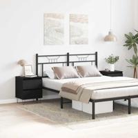 Nachtkastje 2 pcs Zwart eiken 40 x 35 x 50 cm Bewerkt hout - thumbnail