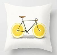 2 stuks 45x45cm geel gestreepte kussensloop geometrische gooien kussen kussensloop afdrukken Cushion kussen zaak slaapkamer Office grootte: 450 * 450 - thumbnail