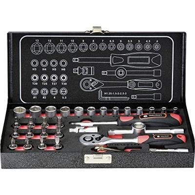 TOOLCRAFT 826363 Dopsleutelset Metrisch 1/4 (6.3 mm) 36-delig TOOLCRAFT 826363 Dopsleutelset Metrisch 1/4 (6.3 mm) 36-delig