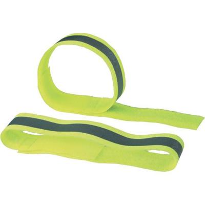 FASTECH® 788-777KC Klittenband Met reflector, Om op te naaien Haak- en lusdeel (l x b) 400 mm x 30 mm Neon-geel 2 stuk(s)