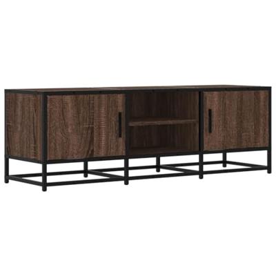 Tv-meubel 120x35x41 cm bewerkt hout metaal bruin eikenkleur
