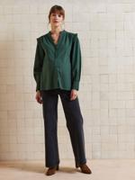 Zwangerschaps- en borstvoedingsblouse van opengewerkt katoen dennen - thumbnail