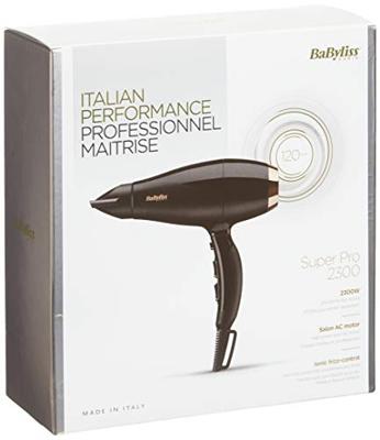 BABYLISS 6714E - Föhn Super Pro 2300W - 3 temperaturen / 2 snelheden - 120 km/u luchtsnelheid - Koudeluchtknop