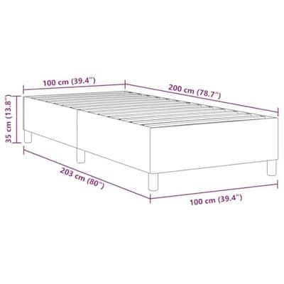 Boxspring bed Lichtgrijs 100 x 200 cm Katoenen stof