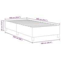 Boxspring bed Lichtgrijs 100 x 200 cm Katoenen stof - thumbnail