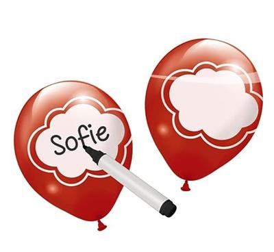 Folat BV Beschrijfbare ballonnen gekleurd, 6st. Folat BV Beschrijfbare ballonnen gekleurd, 6st.