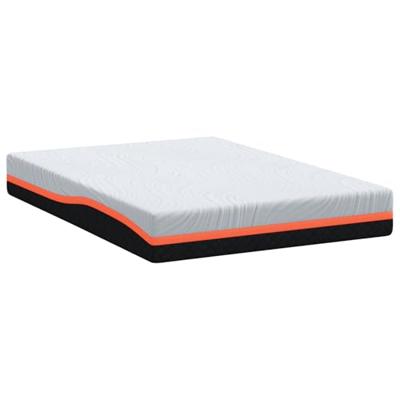 Matras Wit en Grijs 160 x 200 cm Traagschuim