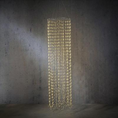 Kroonluchter zilver klassiek wit 1440L IP44 adapter included en timer h200xd50 cm Luca - Luca