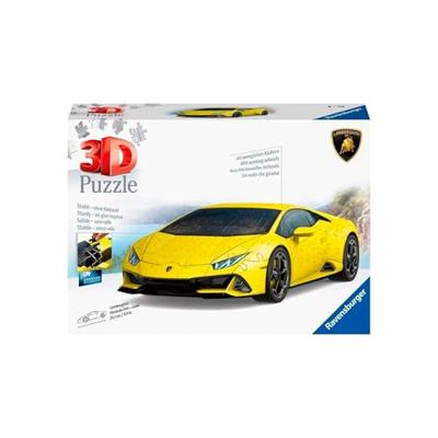 Ravensburger 3d puzzel lamborghini huracan evo giallo, 108st. Ravensburger 3d puzzel lamborghini huracan evo giallo, 108st.
