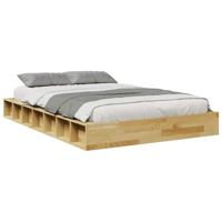 Bedframe zonder matras 120x200 cm massief hout eiken - thumbnail
