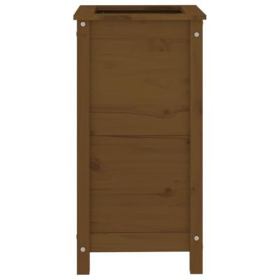 Plantenbak 40x40x78 cm massief grenenhout honingbruin
