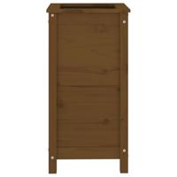 Plantenbak 40x40x78 cm massief grenenhout honingbruin - thumbnail