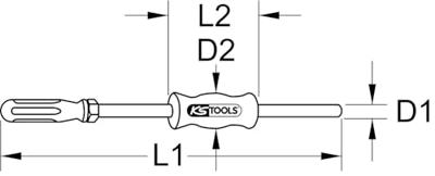 KS Tools 660.0503 Glijhamer, 250 mm, IG M10