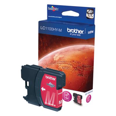 Brother inktcartridge, 750 pagina&apos;s, OEM LC-1100HYM, magenta