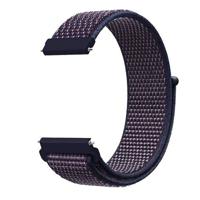 By Qubix - Sport Loop nylon bandje - Navy/donkerpaars gemêleerd - Compatible met Garmin Vivoactive 6 / Vivoactive 5 / Vivoactive 3 - Compatible Garmin bandje - Bandbreedte: 20mm - thumbnail