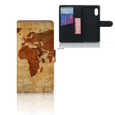 Samsung Xcover Pro | Flip Cover | Wereldkaart Samsung Xcover Pro | Flip Cover | Wereldkaart