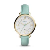 Horlogeband Fossil ES3987 / Jacqueline Leder Turquoise 14mm - thumbnail
