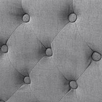 Eetkamerstoelen 2 stuks eikenhout en stof lichtgrijs - thumbnail