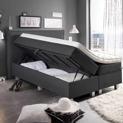 Dreamhouse - Plane Boxspring met opbergruimte - Antraciet - 180 x 200 / met montage