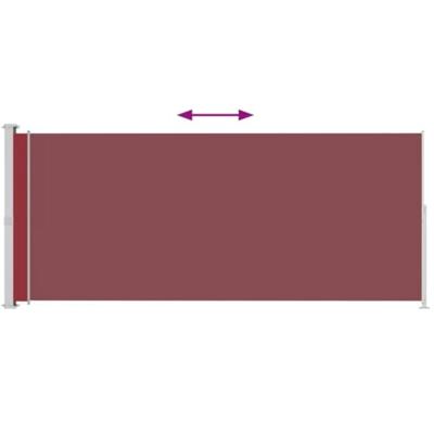 Tuinscherm uittrekbaar 220x500 cm rood