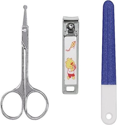 nagelverzorgingsset baby wit zilver 3-delig