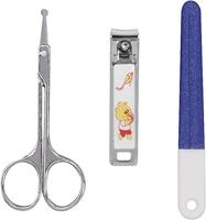 nagelverzorgingsset baby wit zilver 3-delig - thumbnail