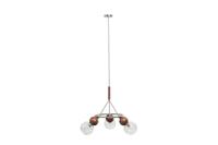 BePureHome Hanglamp 'Babble' Walnoothout, 3-lamps - thumbnail