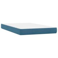 Boxspring met matras en LED fluweel donkerblauw 120x210 cm - thumbnail
