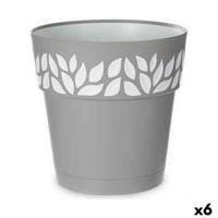 Zelfwaterende bloempot Stefanplast Cloe Grijs Plastic 25 x 25 x 25 cm (6 Stuks) - thumbnail