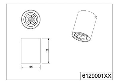 Trio PlafondlampCookie rond Ø 9,6cm - 612900134