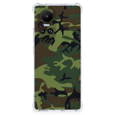 OPPO Reno10 | 10 Pro Doorzichtige Silicone Hoesje Army Dark OPPO Reno10 | 10 Pro Doorzichtige Silicone Hoesje Army Dark