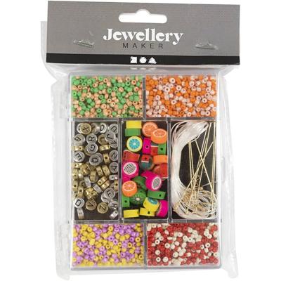 Creativ Company Creatieve box sieraden, fruitmix, ca. 1600+ stuk, sterke kleuren, 1 doos