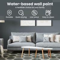 VidaXL Muurverf zwart 2,5 l wandprint - thumbnail