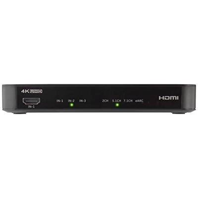 SpeaKa Professional TV, receiver, Audio Extractor SP-HDA-510 [HDMI - HDMI] 3840 x 2160 Pixel eARC, S/PDIF + analoge uitgang, Geïntegreerde 3-poorts HDMI-switch