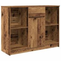Dressoir met lade 101x35x76 cm spaanplaat oud hout - thumbnail